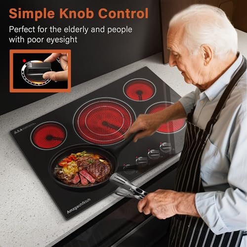 Amzgachfktch - 30 Inch Built-in Electric Cooktop 5 Burner