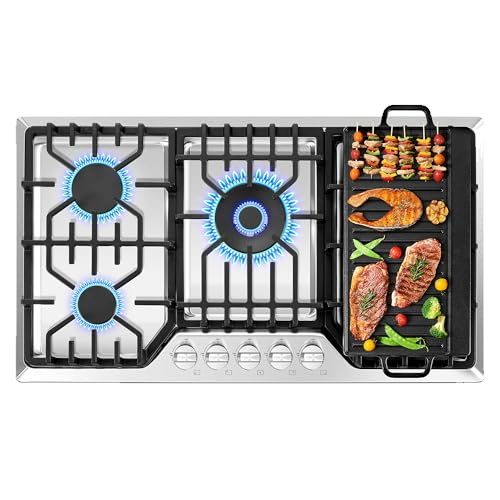 36 inch Gas Cooktop with Grill/Griddle